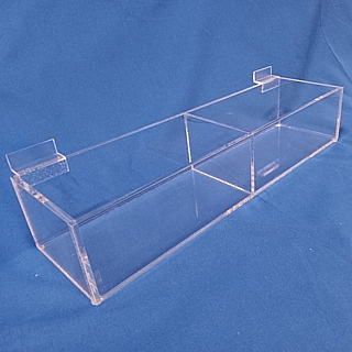 Clear Acrylic Slatwall Bin, Shelf or Rack