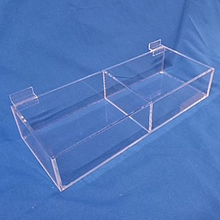 Clear Acrylic Slatwall Bin, Shelf or Rack