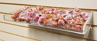 Clear Acrylic Slatwall Bin, Tray, Shelf or Rack