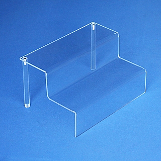 Clear Acrylic 2 Tier Stairway Platform Riser