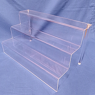 Clear Acrylic 3 Tier Stairway Platform Riser