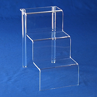 Clear Acrylic 3 Tier Stairway Platform Riser