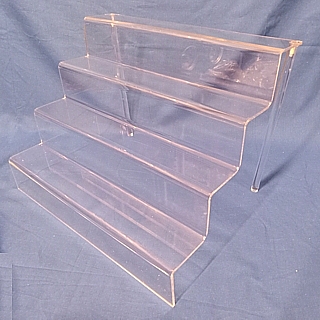 Clear Acrylic 4 Tier Stairway Platform Riser