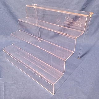 Clear Acrylic 4 Tier Stairway Platform Riser