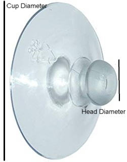 Clear Vinyl Suction Cup with Mushroom Head