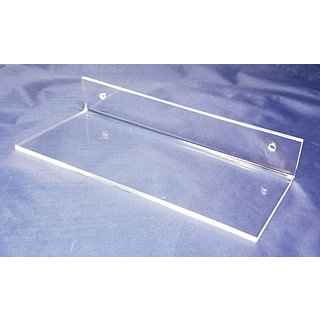 Clear Acrylic Wallmount Shelf for Mounting with Screws to Drywall or Other Flat Surface