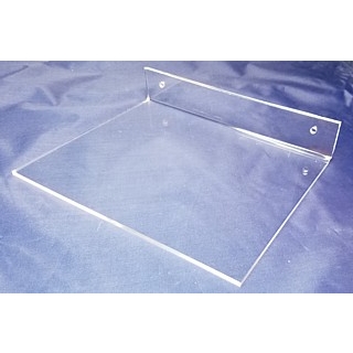 Clear Acrylic Wallmount Shelf for Mounting with Screws to Drywall or Other Flat Surface