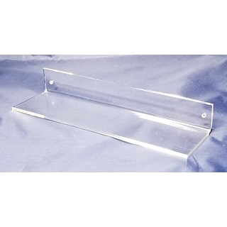 Clear Acrylic Wallmount Shelf for Mounting with Screws to Drywall or Other Flat Surface