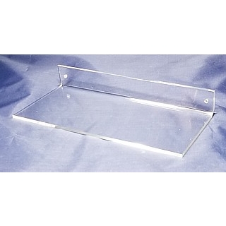 Clear Acrylic Wallmount Shelf for Mounting with Screws to Drywall or Other Flat Surface