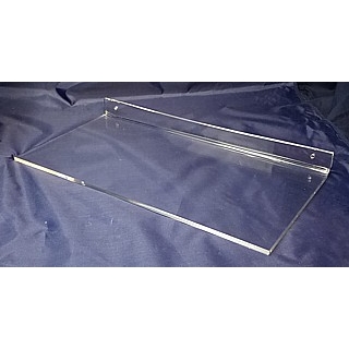 Clear Acrylic Wallmount Shelf for Mounting with Screws to Drywall or Other Flat Surface