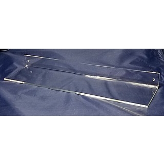 Clear Acrylic Wallmount Shelf for Mounting with Screws to Drywall or Other Flat Surface