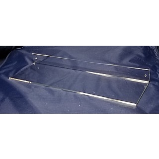 Clear Acrylic Wallmount Shelf for Mounting with Screws to Drywall or Other Flat Surface