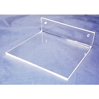 Clear Acrylic Wallmount Shelf for Mounting with Screws to Drywall or Other Flat Surface