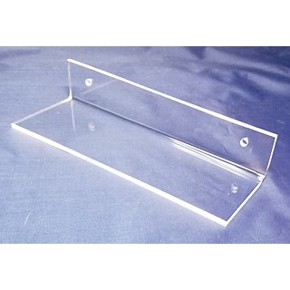 Clear Acrylic Wallmount Shelf for Mounting with Screws to Drywall or Other Flat Surface