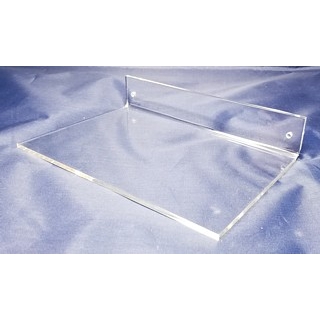 Clear Acrylic Wallmount Shelf for Mounting with Screws to Drywall or Other Flat Surface