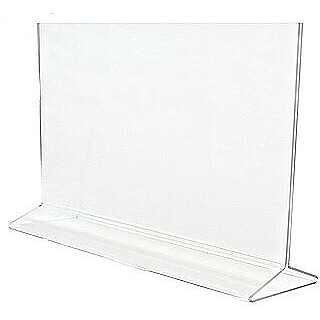 Upright 2-Sided Bottom Loading Display Frames in Acrylic, Plexiglas, Plexiglass, Lucite, Plastic