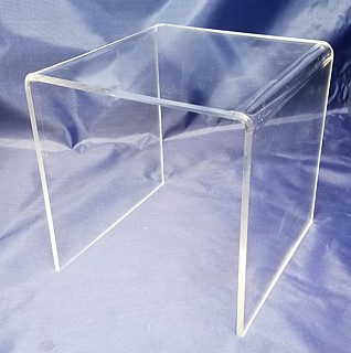 Clear 3/8 Inch Acrylic Square U Risers and Plexi Pedestals
