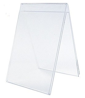 Clear Acrylic 2 Sided Tent Style Photo Frame or Sign Holder