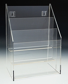 TH3x8.5 Multiple Pocket Acrylic and Plastic Brochure and Literature Holders, Plexi, plexiglass, plexiglas, lucite