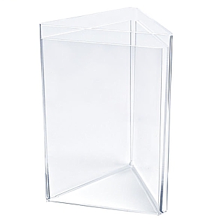 Acrylic 3 Panel Triangular Photo Display Frames and Sign Holders