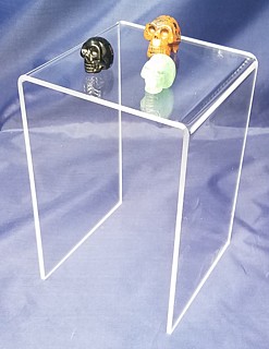 Clear Acrylic Tall Square U Riser in Plexi or Lucite
