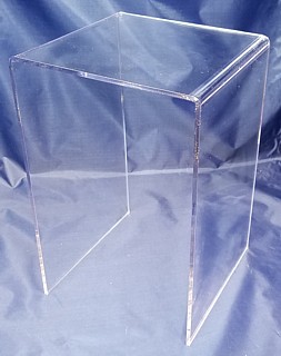 Clear Acrylic Tall Square U Riser in Plexi or Lucite