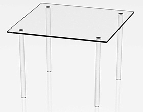 Clear Acrylic Square Table Riser For Cakes, Events, Products and More