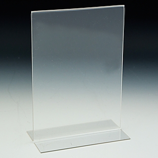 Upright 2-Sided Bottom Loading Display Frames in Acrylic, Plexiglas, Plexiglass, Lucite, Plastic