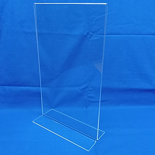 Upright 2-Sided Bottom Loading Display Frames in Acrylic, Plexiglas, Plexiglass, Lucite, Plastic