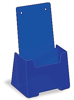 Blue Ship Flat Fold Up Countertop or Wallmount Brochure Literature Holder Model VFH4-BL