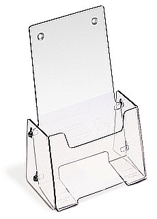 Clear Ship Flat Fold Up Countertop or Wallmount Brochure Literature Holder Model VFH4-C