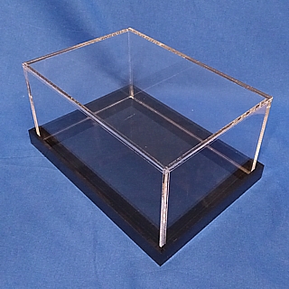 WB710WB-B Clear Acrylic Display Case with Black Plexi Base