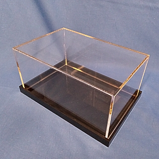 WB8126WB-B Clear Acrylic Display Case with Black Plexi Base