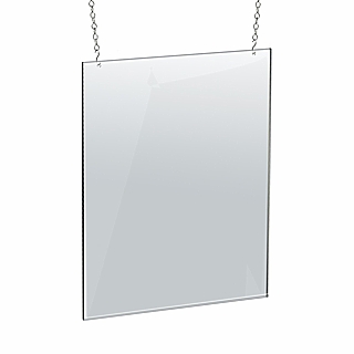 Wallmount Sign Holder Display Frames with Holes in Acrylic, Plexiglas, Plexiglass, Lucite, Plastic