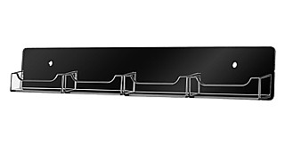 4 Pocket Clear and Black Acrylic Business Card or Gift Card Holder For Mounting to the Wall