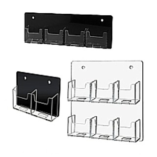 Clear Acrylic Wallmount Vertical Gift Card and Business Card Holders