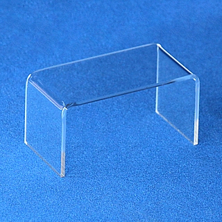 Clear Acrylic Wide Rectangular U Riser in Plexi or Lucite