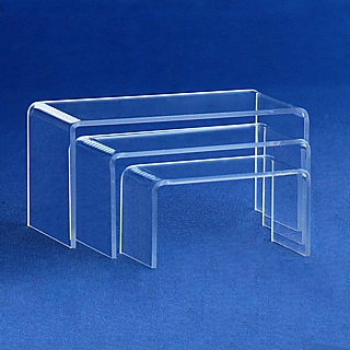 Clear and Colored Acrylic Wide Rectangular Risers